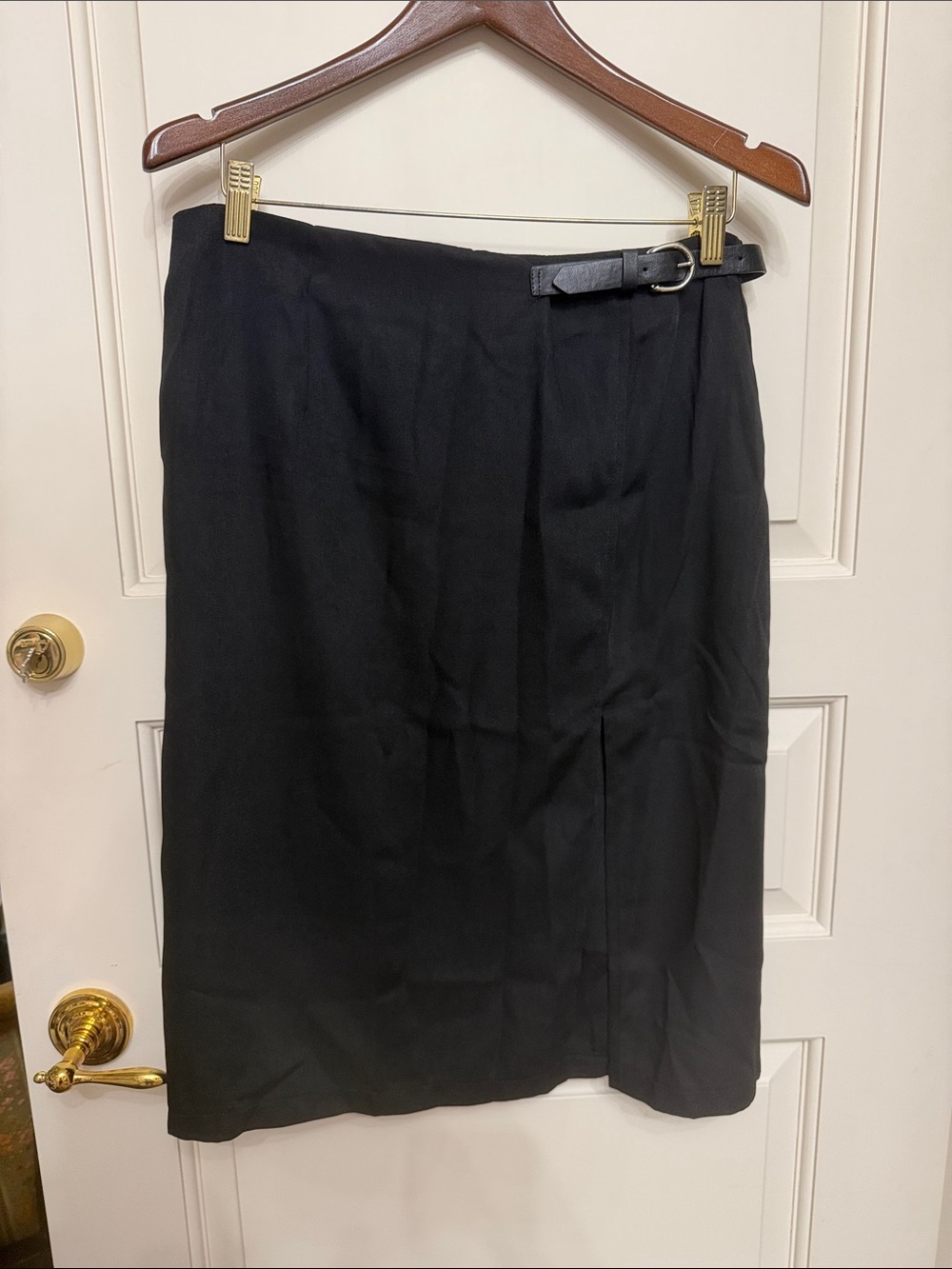 Fashion Nova Black Pencil Skirt with Slim Belt